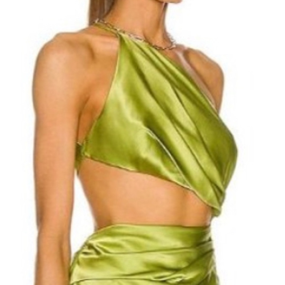 The Sei One Shoulder Cut Out Dress Kiwi size 6. - Picture 7 of 9